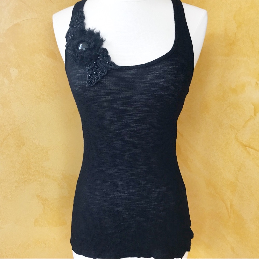 Black Embellished Tank